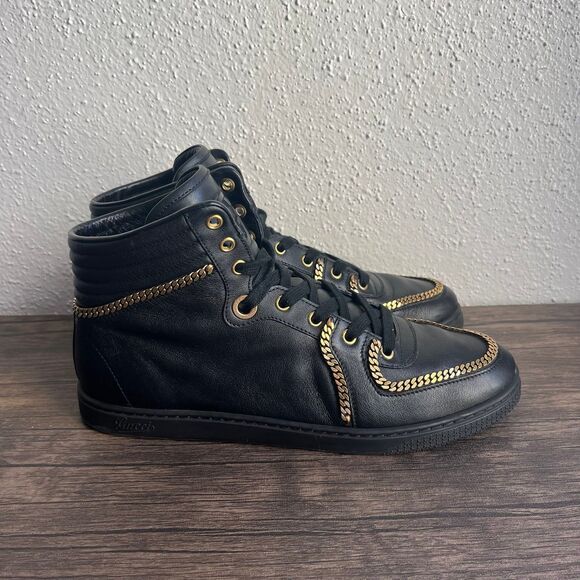 Gucci Shoes - Gucci Coda High Top Sneakers Black Gold Chain Size 40.5 / Womens 10 US